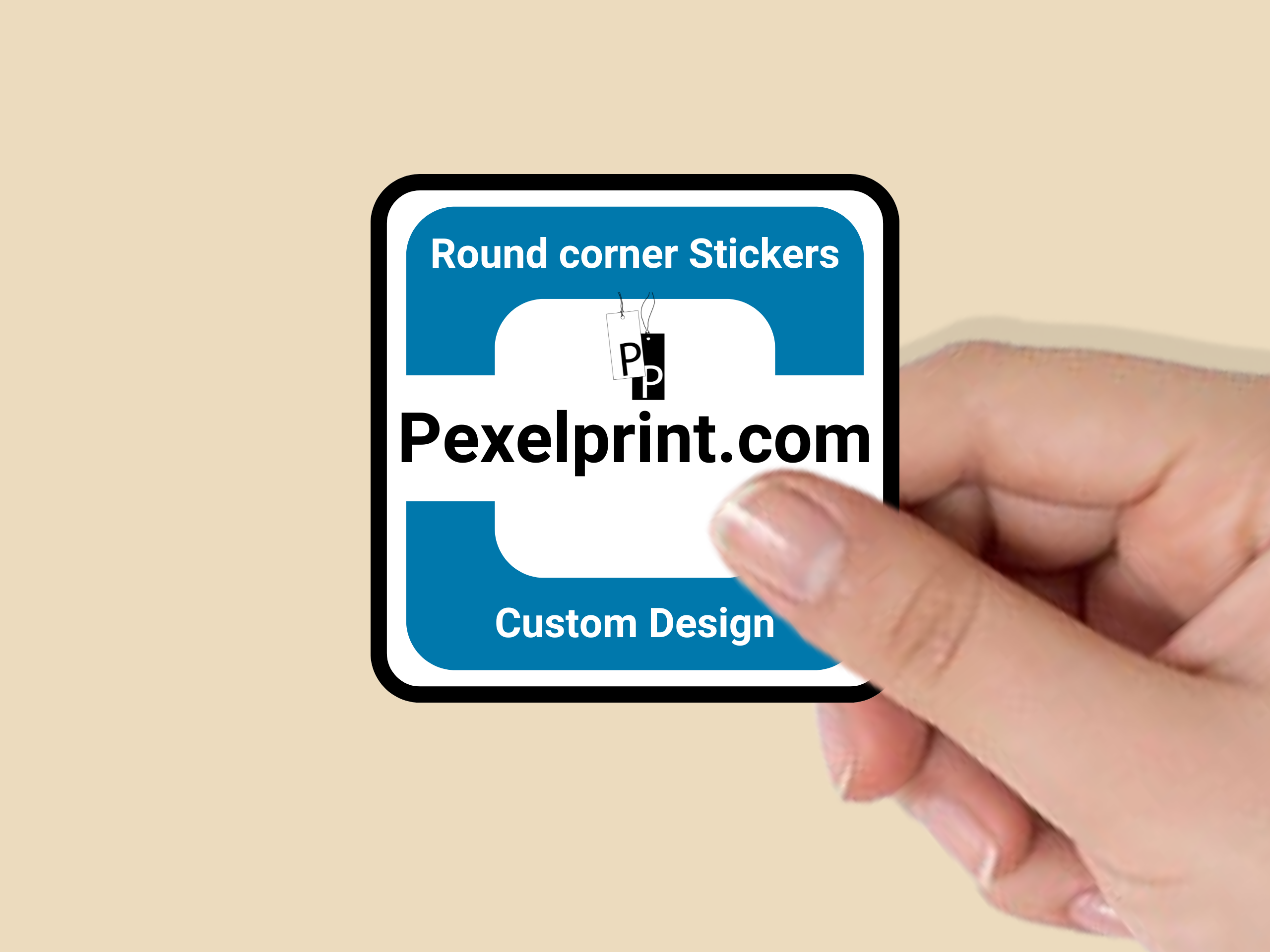 round edge stickers